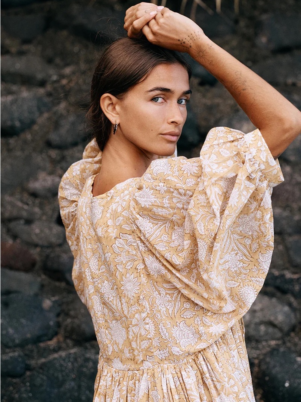 Daughters of India Kyra Midi Dress Cumin - Picture 2 of 5